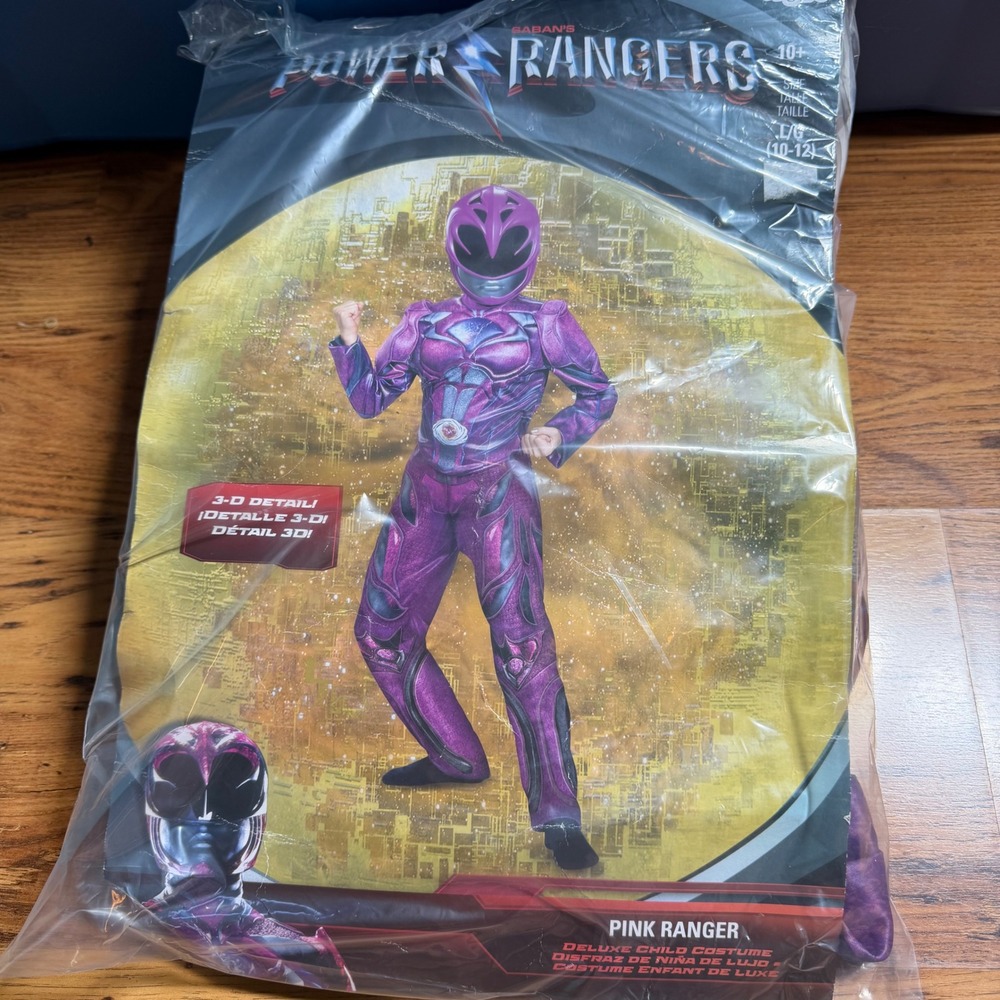 Power Rangers Pink Ranger Deluxe Child Costume Movie Edition Size Large 10-12